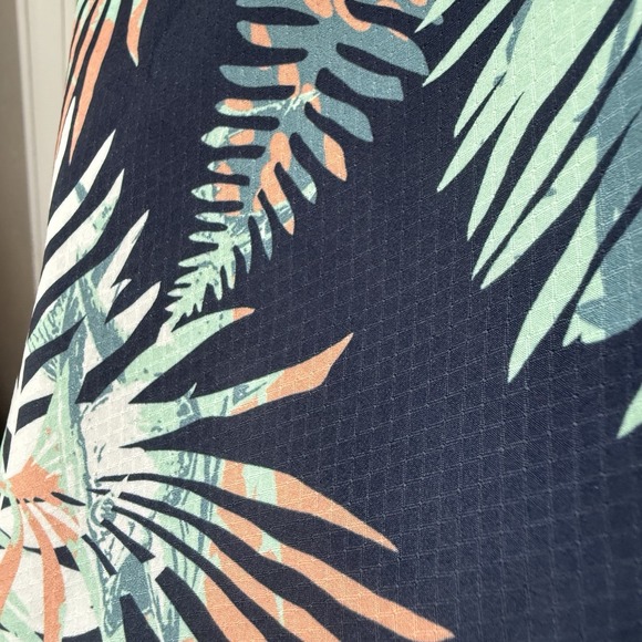 COLUMBIA PFG Super Slack Tide Camp Shirt Men XL Black Palm Print Fishing Omni - Picture 6 of 11